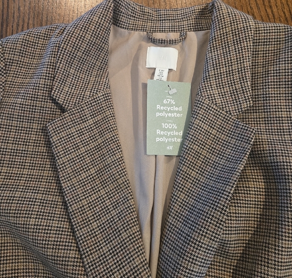 H&M Tan Checkered Blazer - Picture 4 of 11